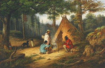 Cornelius Krieghoff Caughnawaga Indians at Camp oil painting picture